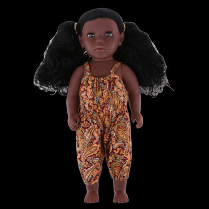 43cm Real Life Vinyl Baby Doll African Newborn Baby Girl Doll Kids Gift Toy view