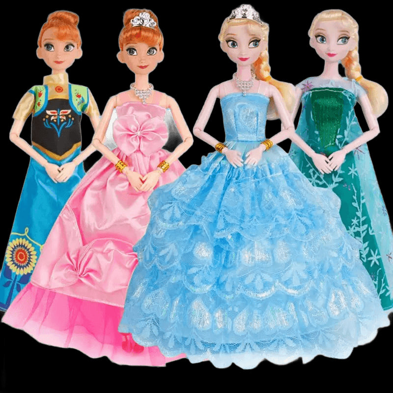 Disney Cartoon Princess Frozen Elsa Anna Snow Queen Dolls Action Figure Collection Model Girls Toys For Children Christmas Gift view