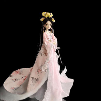 New 30cm Bjd Doll Full Set 1/6 Chinese Style Ancient Costume Hanfu Princess Birthday Gift Diy Girl Dress Up Toys view