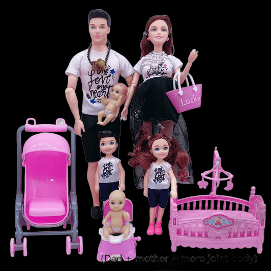 Cute Doll House Stroller Bed Chair Accessories For Barbie 11.5'' Pregnant Dolls with Baby Doll Birthday Christmas Gift Kid Toys view