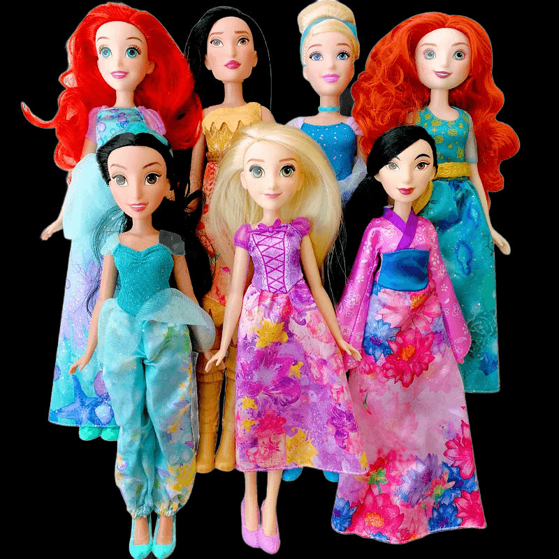 Disney store princess Doll RAPUNZEL, JASMINE, MULAN, MERIDA,CINDERELLA, ARIEL, POCAHONTAS Fashion Doll Toys for Children view