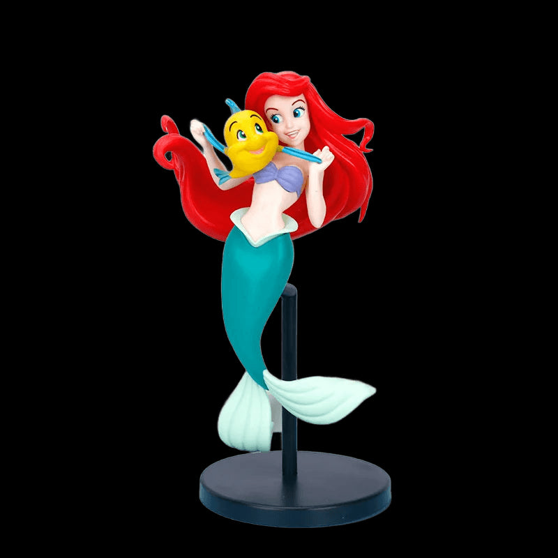 22cm Anime Disney Princess  Mermaid Ariel PVC Action Figures Model Car Cake Decorations Dolls Toys Kids Gifts view