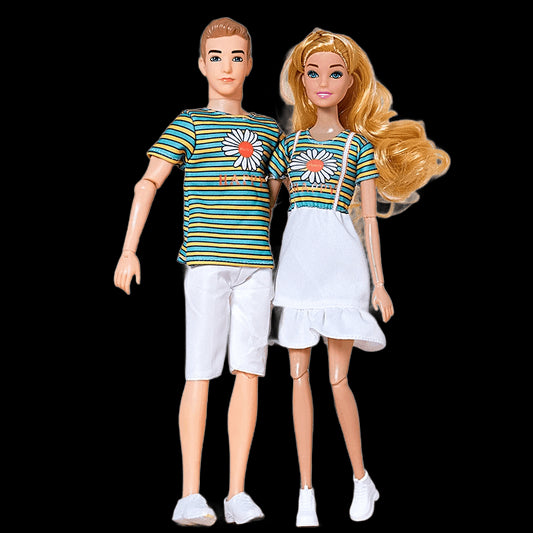 30cm Couple Barbies Doll Boyfriend Girlfriend Ken Doll Full Set 1/6 11.5 inch Girl Boy Doll Toys With Clothes Children Gift view