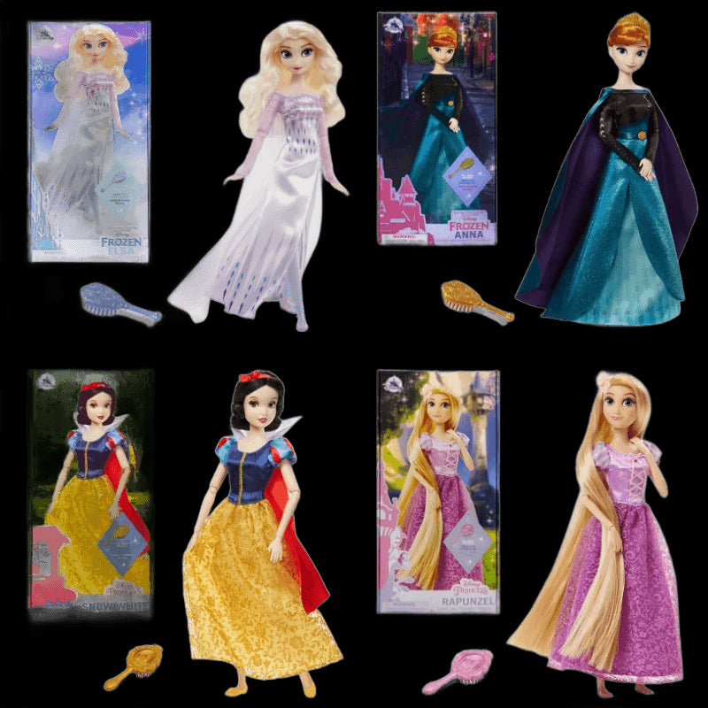 Disney Elsa Anna Doll Mermaid Rapunzel Bell Princess Doll Genuine Voice Princess Merida Princess Pretend Play for Girl Gift view