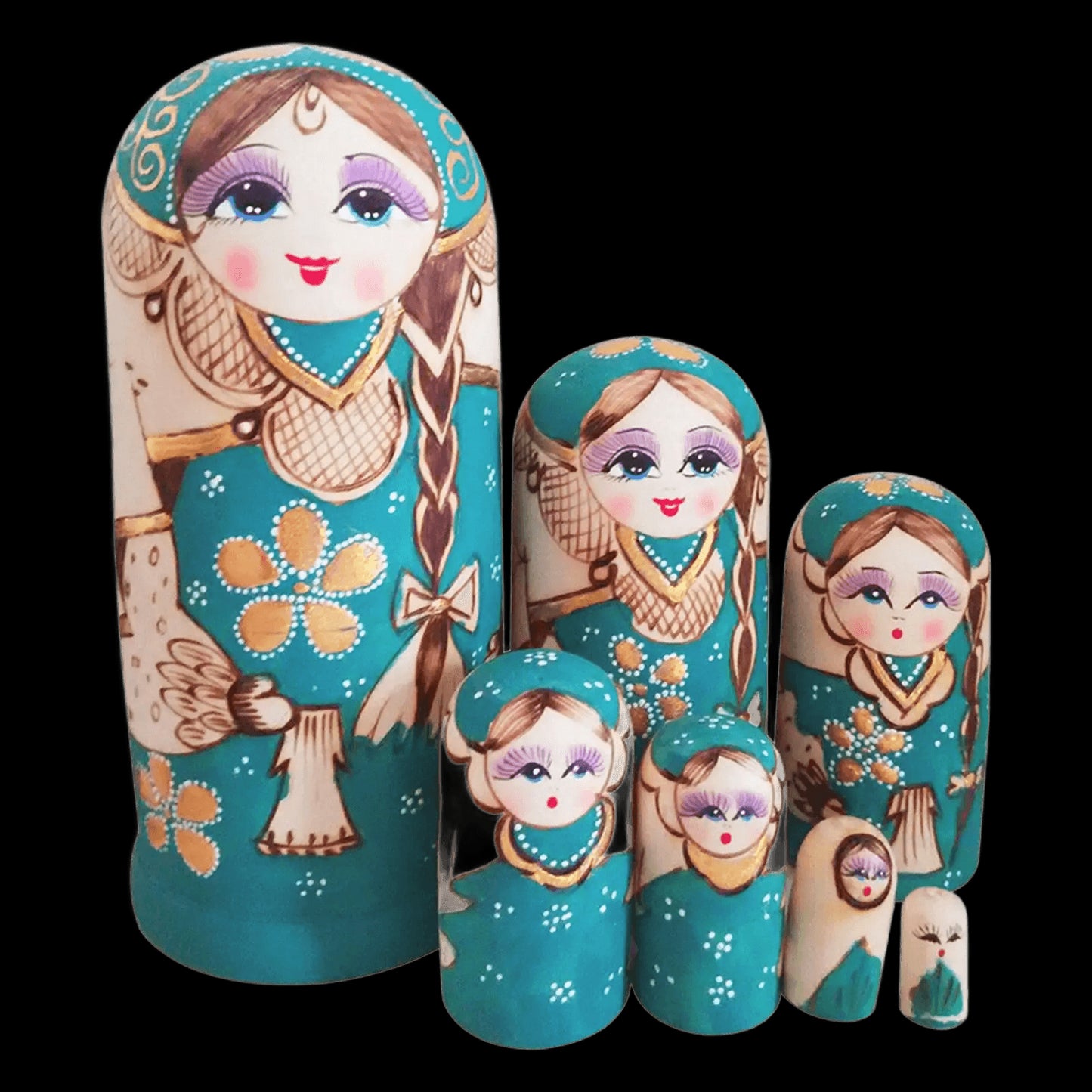 7 Pieces Nesting Doll Matryoshka Dolls for Birthday Gift Office Decoration view