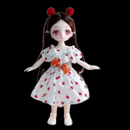 Dress Up 23cm BJD Doll with Clothes Simulated Eyes Hinge Doll Cute Removable Joints Removable Joints Doll Birthday Gift view