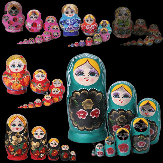 Strawberry Girls Matryoshka Doll Wooden Snowman Russian Nesting Dolls for Kids Brithday Christmas Gifts Children's Day Gifts view