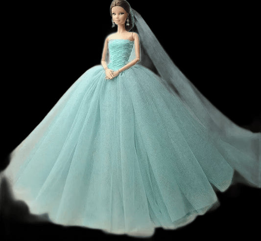 Special offer the original for barbie doll clothes wedding dress  Multilayer mermaid dress princess dress cake skirt view