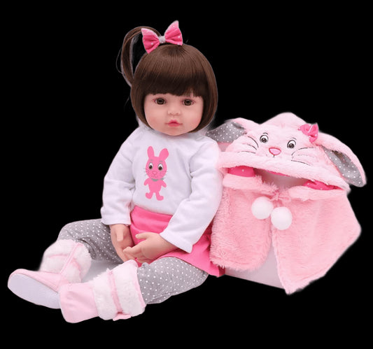 High Quality Reborn Toddler Princess Girl Doll Adorable Lifelike Baby Bonecas Bebe Cloth Body Doll Reborn Menina view