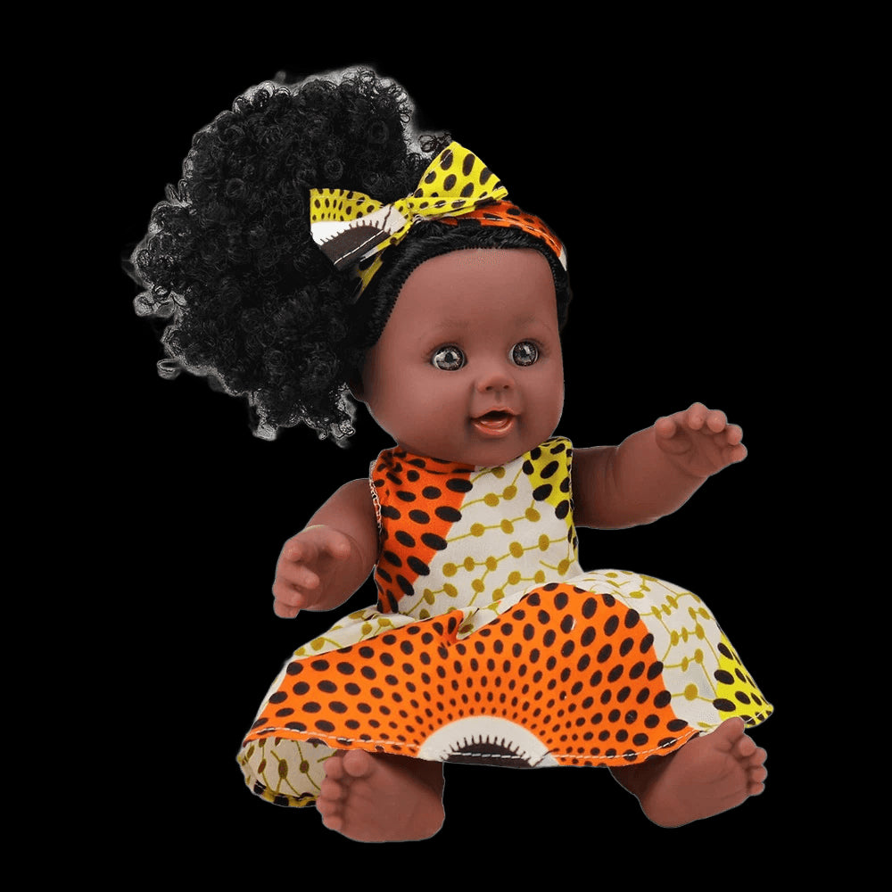 12inch africa black doll with clothes birthday's gift for kids cute PVC baby doll toys view