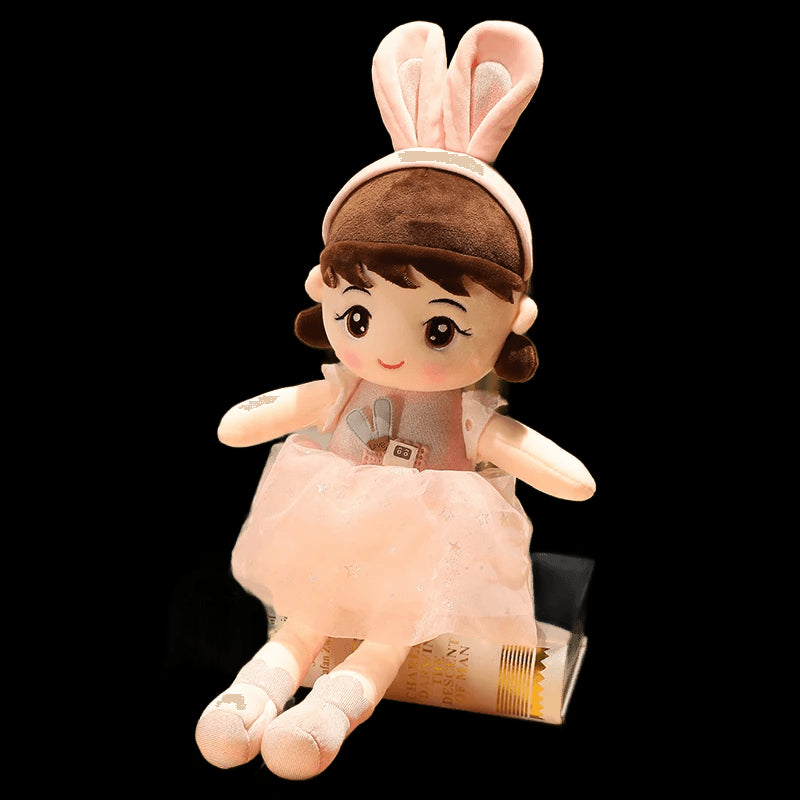 45cm Kawaii Plush Girl Dolls with Rabbit Ear Soft Stuffed Dolls Lovely Plush Toys Girl Toys Kids Birthday Valentine Gift view