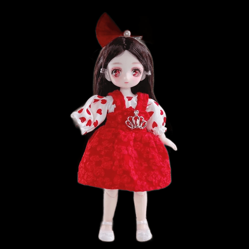 Dress Up BJD Doll Ancient Dress Doll 3D Eyes with Clothes Simulated Eye Hinge Doll Cute 1/6 BJD Removable Joints Doll Kids Toy view