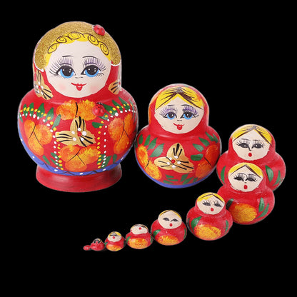 Strawberry Girls Matryoshka Doll Wooden Snowman Russian Nesting Dolls for Kids Brithday Christmas Gifts Children's Day Gifts view