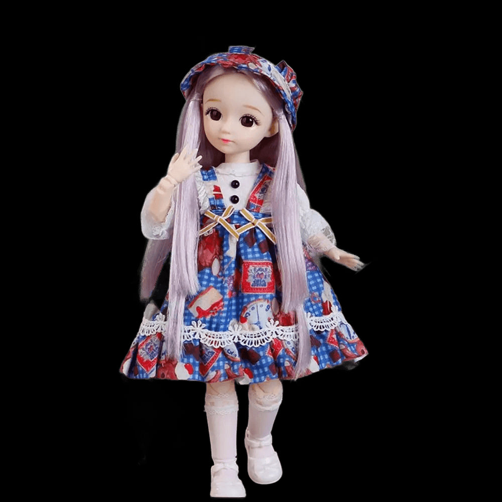 BJD Doll and Clothes Multiple Removable Joints 30cm 1/6 3D Eyes Doll Girl Dress Up Birthday Gift Toy view