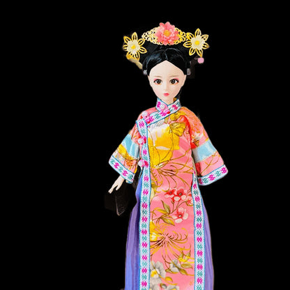 1/6 BJD Chinese Doll Ancient Traditional Clothes Headdress Qing Dynasty Empress Princess Doll Chinese Drama Dolls Toys for Girls view