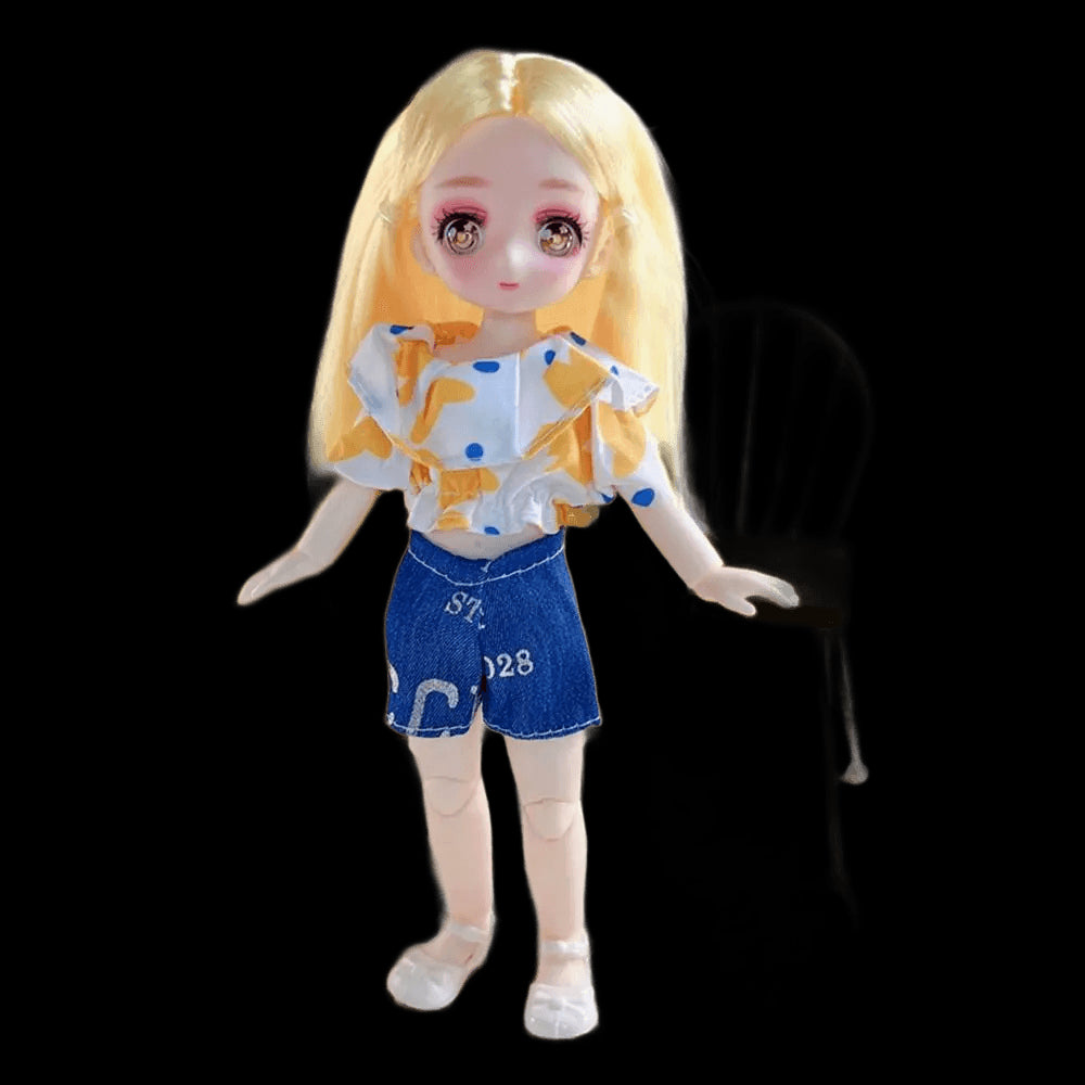 Dress Up 23cm BJD Doll with Clothes Simulated Eyes Hinge Doll Cute Removable Joints Removable Joints Doll Birthday Gift view