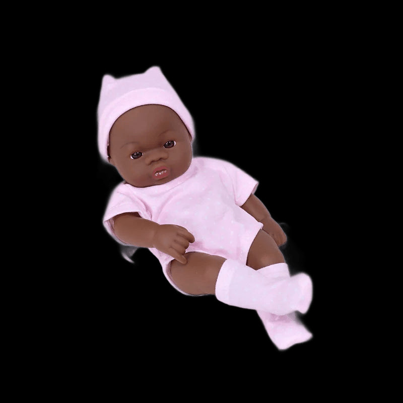 Black Reborn Dolls Silicone Reborn Baby Doll 20cm Dolls Baby Reborn Baby Doll Toys Soft Touch High Quality Doll for Children view