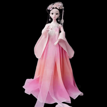 1/6 BJD Chinese Hanfu Doll with Ancient Traditional Clothes Headdress Fairy Princess Doll Chinese Drama Dolls Toys for Girls view