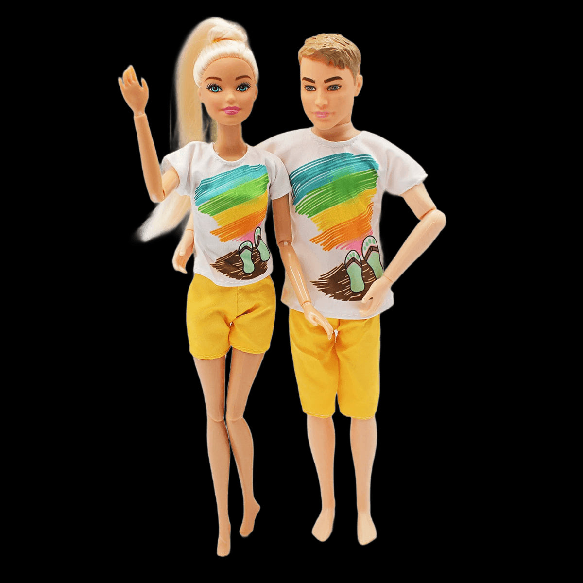 30cm Couple Doll Girlfriend & Boyfriend Ken Doll 1/6 Doll with Wheat Complexion Body Couple Outfit Parents Cosplay Toys Gifts view