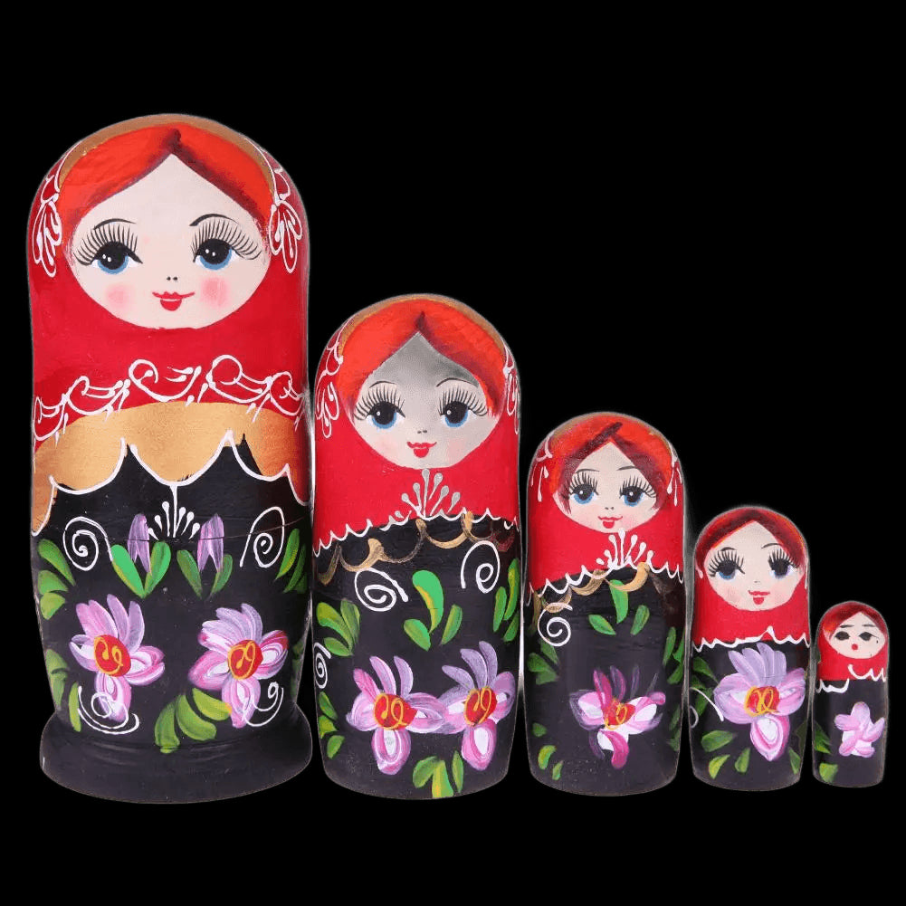 10 Floors Wooden Matryoshka Doll Safe Smooth Strawberry Flower Girl Matryoshka Doll Ornament Handmade Painted for Children Gifts view