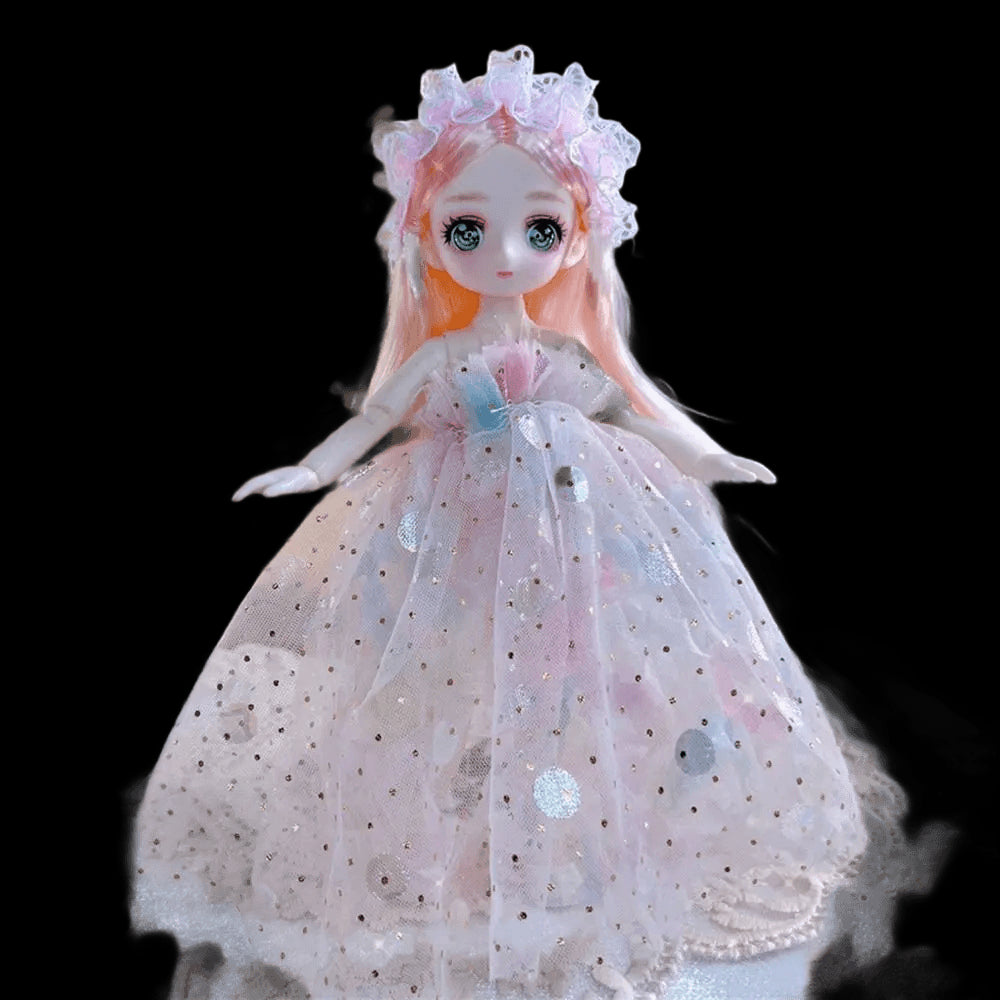 23cm BJD Doll and Clothing 3D Simulation Eyes Comics Face Multiple Movable Joint Hinge Doll Girl DIY Dress Up Toy Birthday Gift view