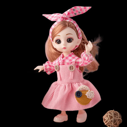 16cm  Princess BJD Doll with Clothes and Shoes Lolita Cute Sweet Face1:12 Movable Joints Action Figure Gift Child Kid Girl Toy view