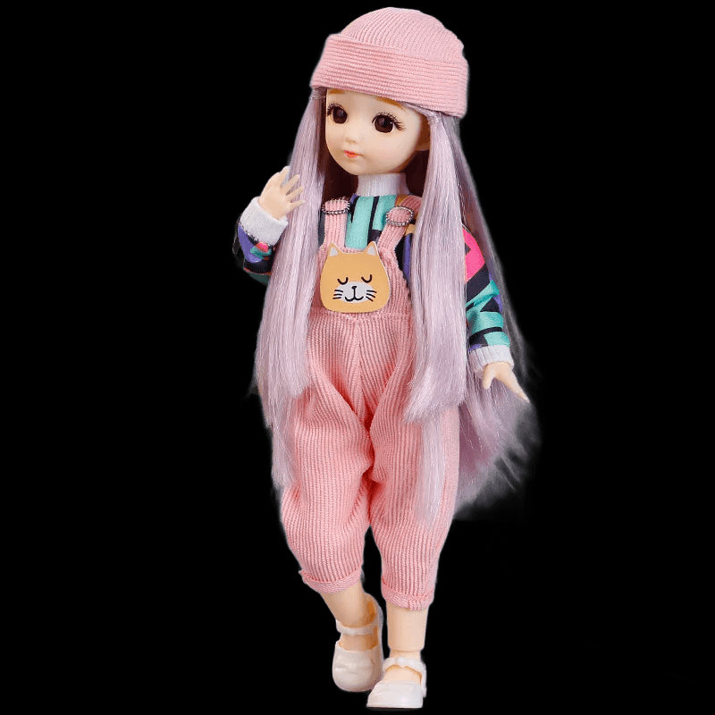 BJD Doll and Clothes Multiple Removable Joints 30cm 1/6 3D Eyes Doll Girl  Dress Up Birthday Gift Toy view