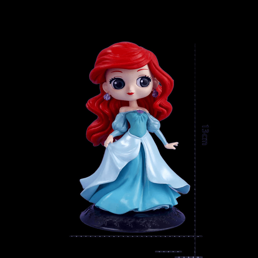 Disney Princess Big Eyes Jasmine Mulan Ariel Arale Belle Snow White Elsa Anna Cinderella Sofia Rapunzel Q posket PVC Figure Toy view