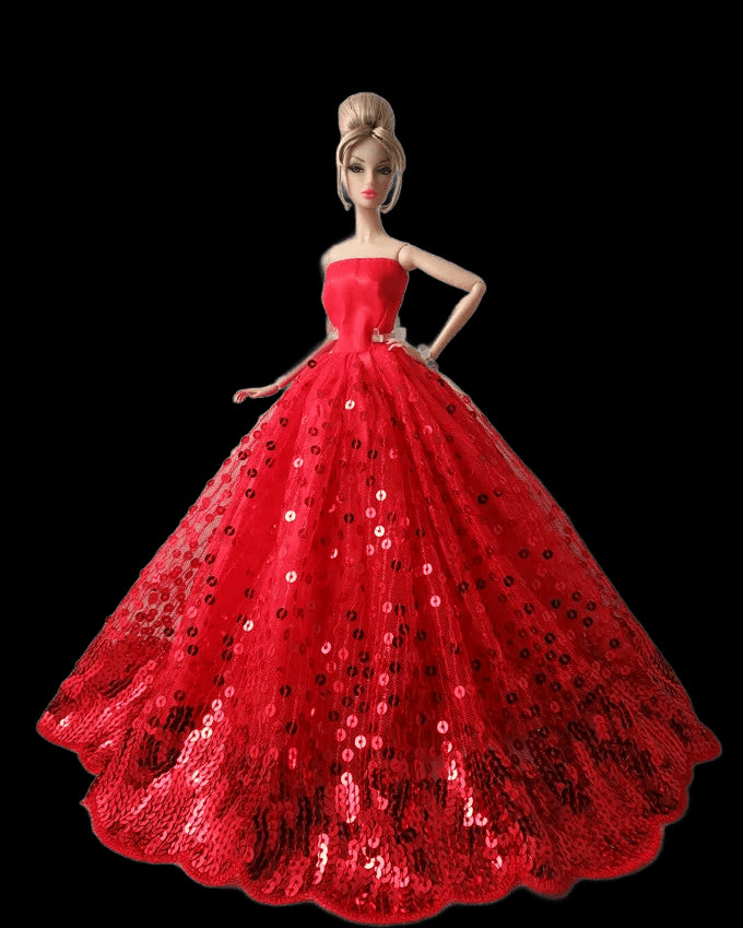 Special offer the original for barbie doll clothes wedding dress  Multilayer mermaid dress princess dress cake skirt view