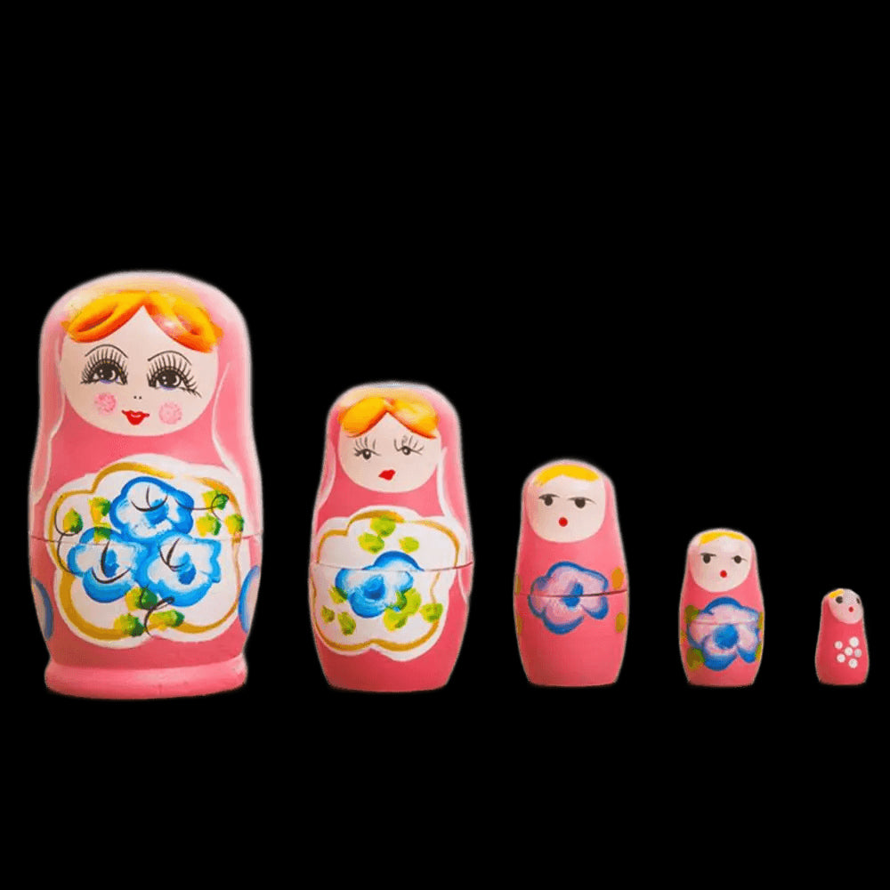 26 Styles 5/10pcs/Set Cute Wood Russian Nesting Babushka Matryoshka Doll Hand Paint Toys Craft Toys Home Decoration Kids Gifts view