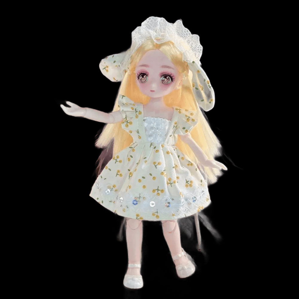 Dress Up BJD Doll Ancient Dress Doll 3D Eyes with Clothes Simulated Eye Hinge Doll Cute 1/6 BJD Removable Joints Doll Kids Toy view