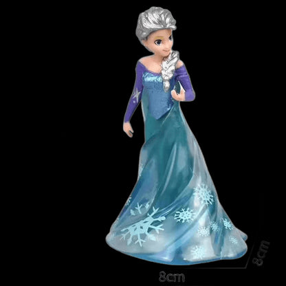 Disney Frozen 2 Snow Queen Cake Decoration Dolls Elsa Anna PVC Action Figure Princess Birthday Cake Snowflake Plug-in Kids Gift view