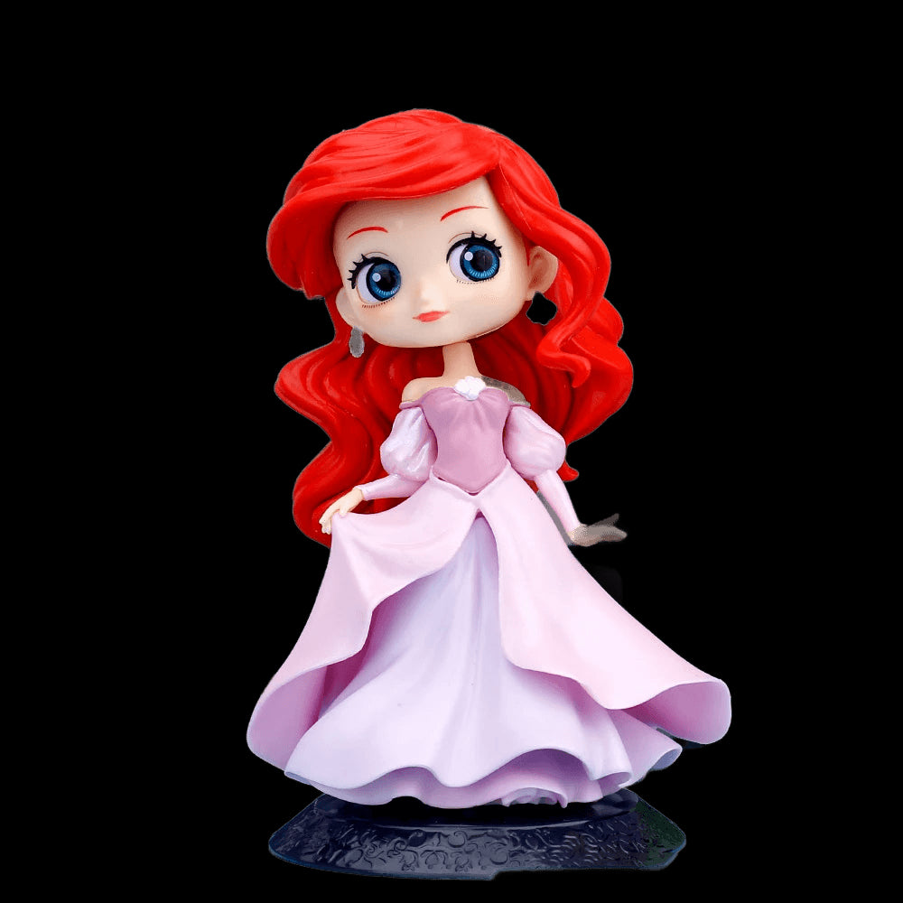 Disney Princess Big Eyes Jasmine Mulan Ariel Arale Belle Snow White Elsa Anna Cinderella Sofia Rapunzel Q posket PVC Figure Toy view