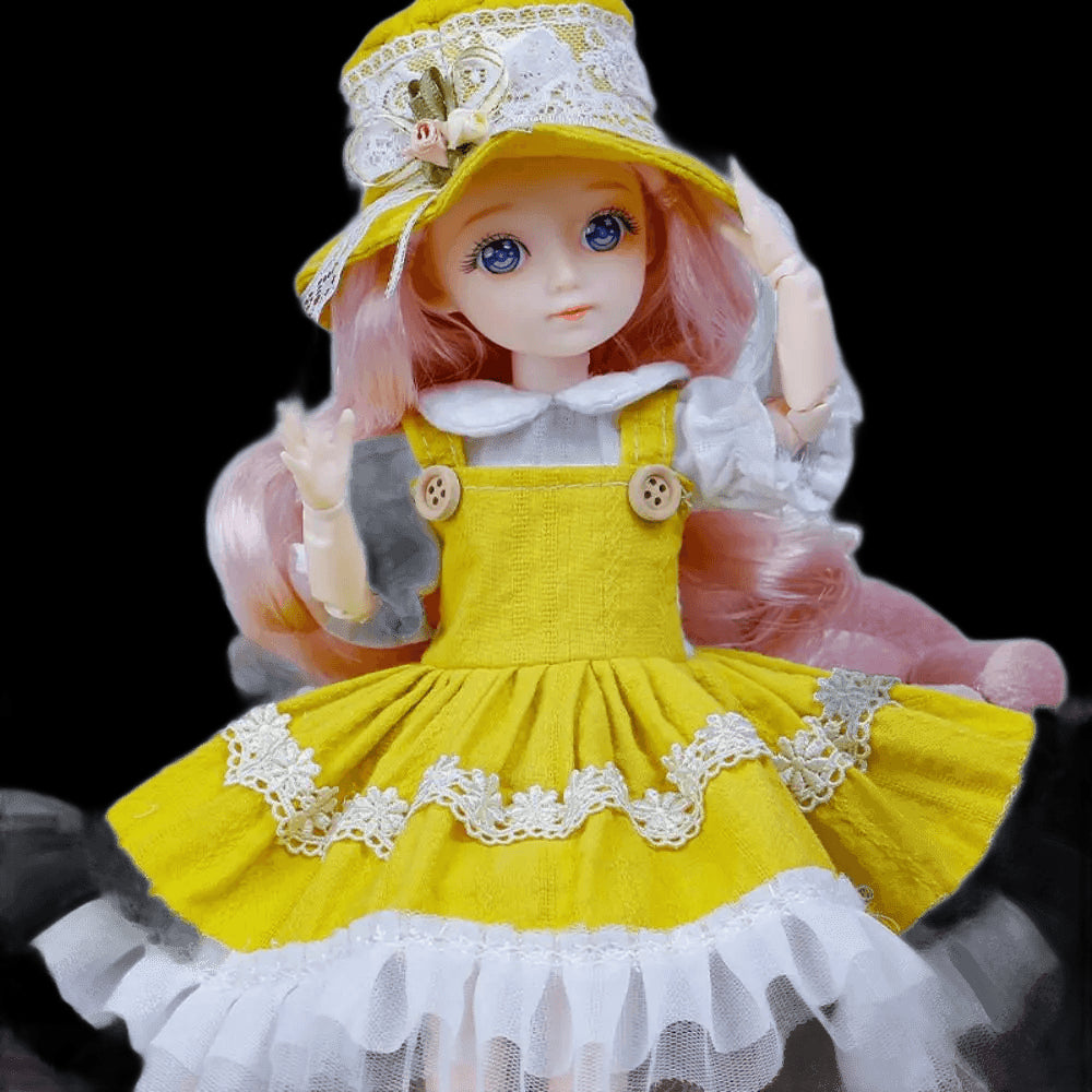 BJD Doll and Clothes Multiple Removable Joints 30cm 1/6 3D Eyes Doll Girl Dress Up Birthday Gift Toy view