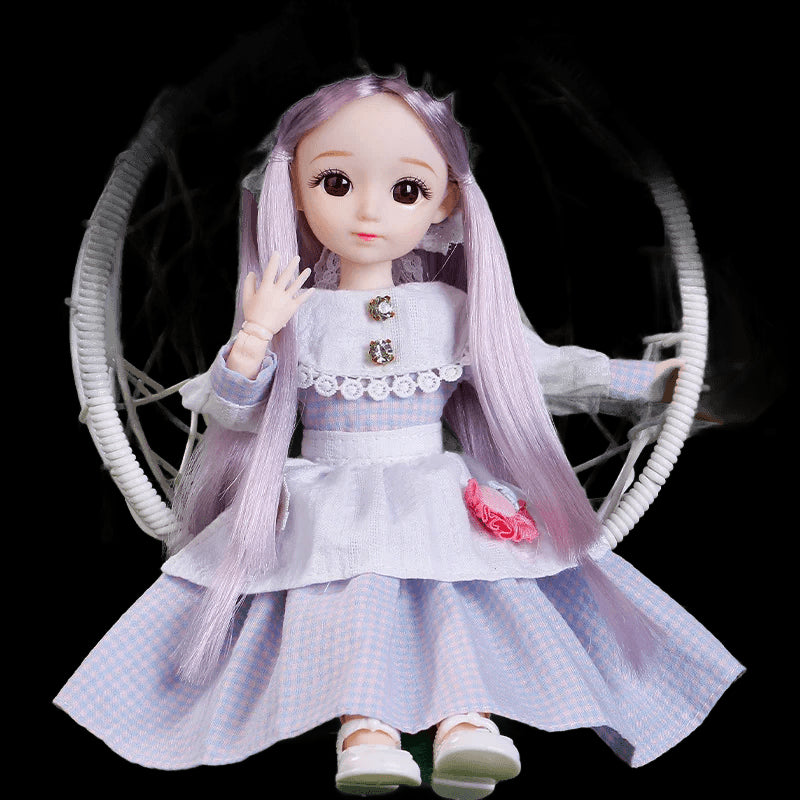 BJD Doll and Clothes Multiple Removable Joints 30cm 1/6 3D Eyes Doll Girl  Dress Up Birthday Gift Toy view