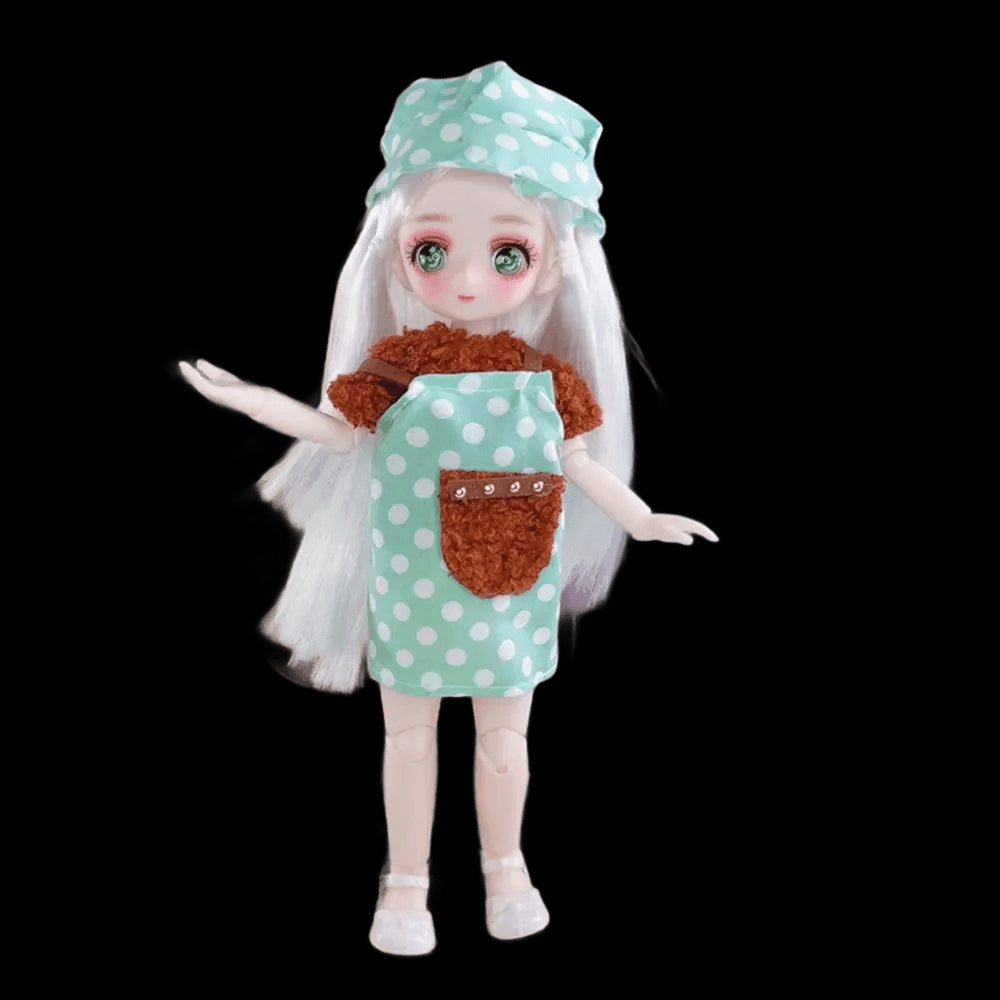 23cm BJD Doll and Clothing 3D Simulation Eyes Comics Face Multiple Movable Joint Hinge Doll Girl DIY Dress Up Toy Birthday Gift view