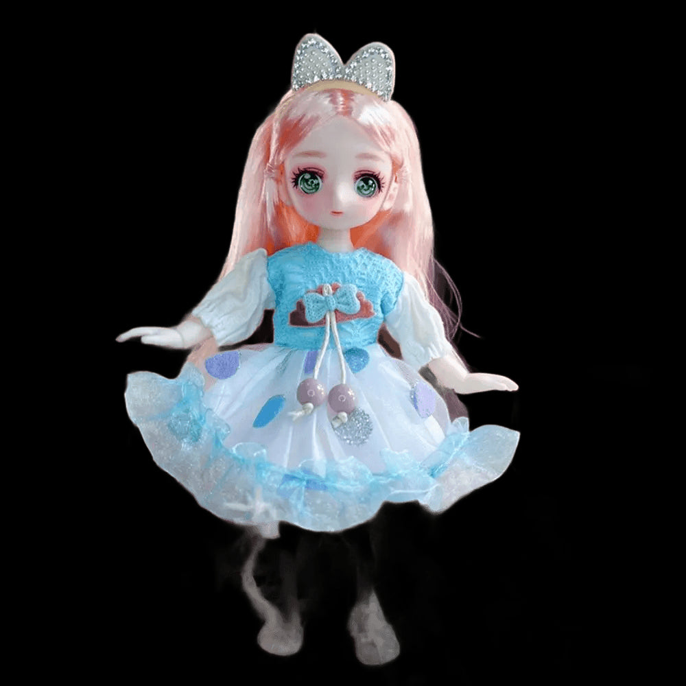 Dress Up BJD Doll Ancient Dress Doll 3D Eyes with Clothes Simulated Eye Hinge Doll Cute 1/6 BJD Removable Joints Doll Kids Toy view