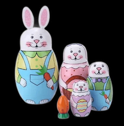 26 Styles 5/10pcs/Set Cute Wood Russian Nesting Babushka Matryoshka Doll Hand Paint Toys Craft Toys Home Decoration Kids Gifts view