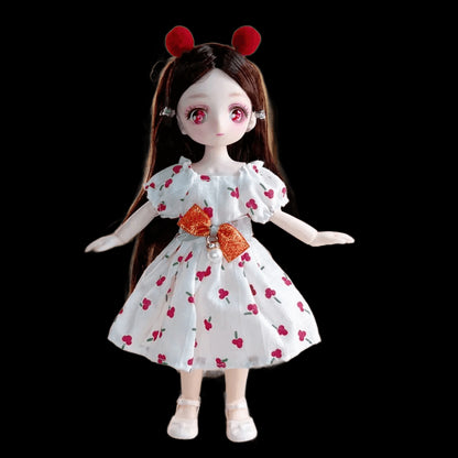 Dress Up 23cm BJD Doll with Clothes Simulated Eyes Hinge Doll Cute Removable Joints Removable Joints Doll Birthday Gift view