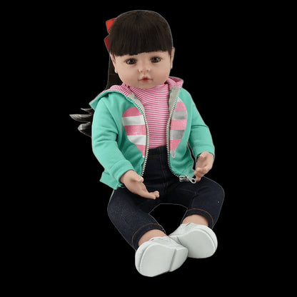 High Quality Reborn Toddler Princess Girl Doll Adorable Lifelike Baby Bonecas Bebe Cloth Body Doll Reborn Menina view