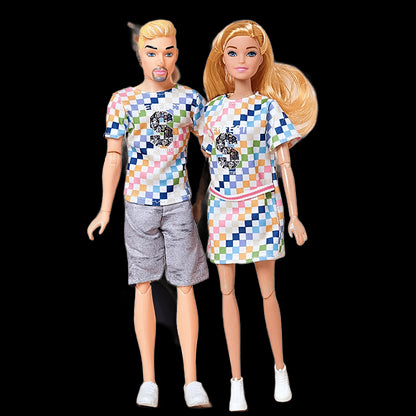 30cm Couple Barbies Doll Boyfriend Girlfriend Ken Doll Full Set 1/6 11.5 inch Girl Boy Doll Toys With Clothes Children Gift view