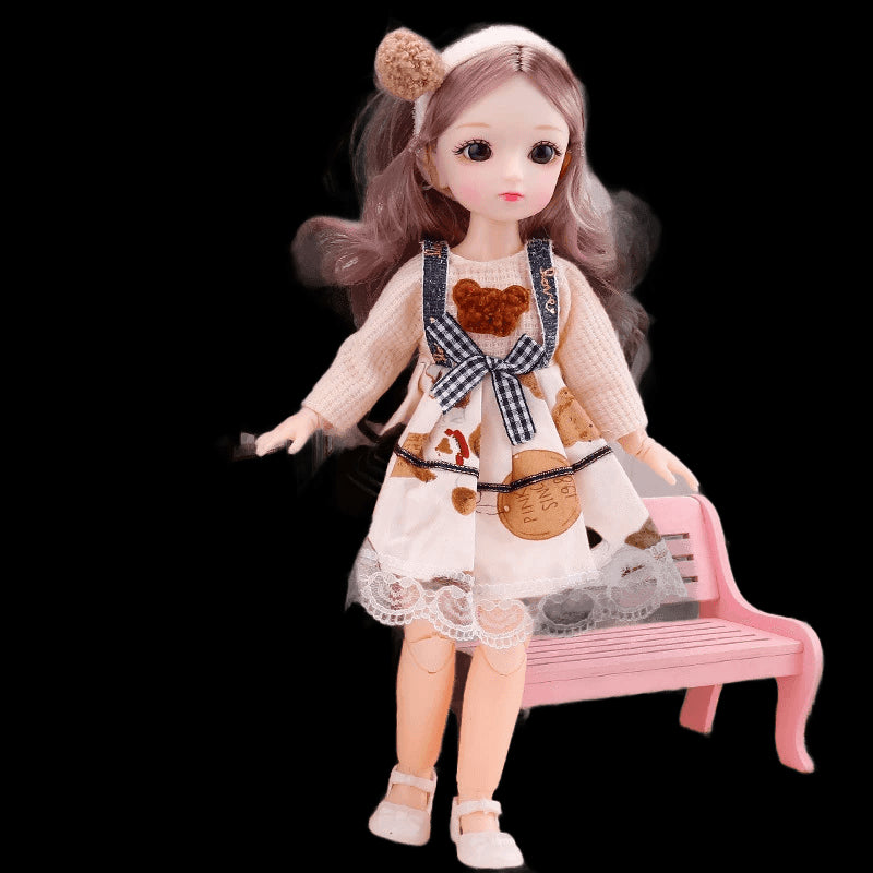 1/6 bjd Dolls for Girls Hinged Doll 30 cm with Clothes Blonde Brown Eyed Articulated  Toys for Children Spherical Joint Playsets view