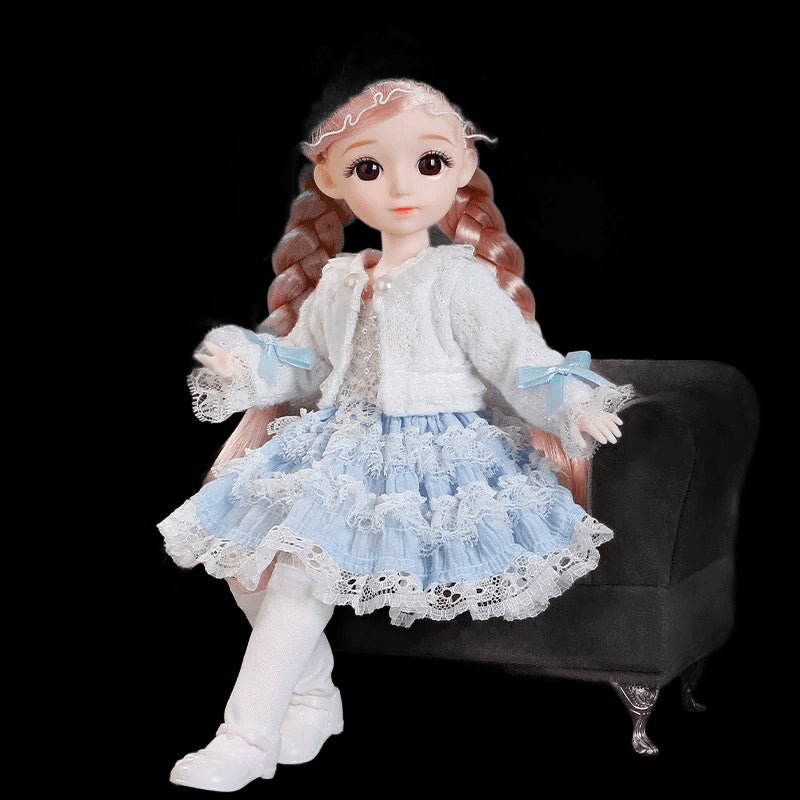 BJD Doll and Clothes Multiple Removable Joints 30cm 1/6 3D Eyes Doll Girl  Dress Up Birthday Gift Toy view