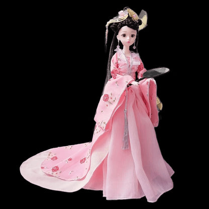 1/6 BJD Chinese Hanfu Doll with Ancient Traditional Clothes Headdress Fairy Princess Doll Chinese Drama Dolls Toys for Girls view