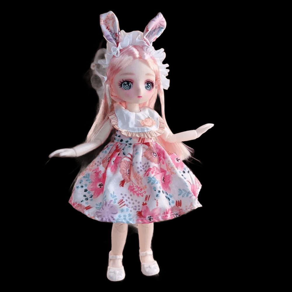 Dress Up 23cm BJD Doll with Clothes Simulated Eyes Hinge Doll Cute Removable Joints Removable Joints Doll Birthday Gift view