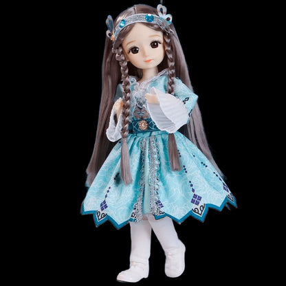 BJD Doll and Clothes Multiple Removable Joints 30cm 1/6 3D Eyes Doll Girl Dress Up Birthday Gift Toy view