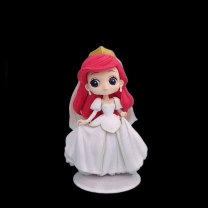 Disney Fairytale Cute Dolls Snow White Mermaid Cinderella Princess Figure Model Cake Decoration Toys for Girls Birthday Gifts view