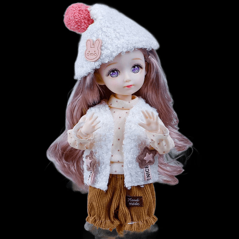 BJD Doll and Clothes Multiple Removable Joints 30cm 1/6 3D Eyes Doll Girl  Dress Up Birthday Gift Toy view