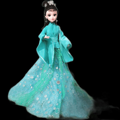 Chinese Style Ancient Clothes Dress Up 30cm Simulation Doll Handmade Movable Joints Tradition Hanfu Fairy Concubine Toys ZH169 view