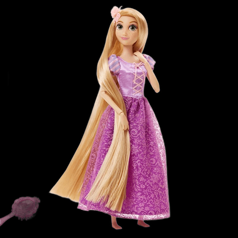 Disney Store Original Princess Rapunzel Ariel Elsa Anna Aurora Cinderella Belle Classic Dolls Toys For Children Christmas Gift view